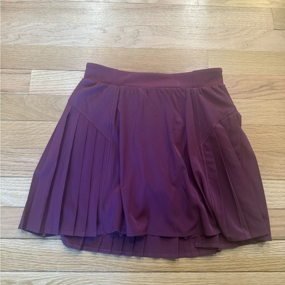 Spanx Pleated Maroon Skort